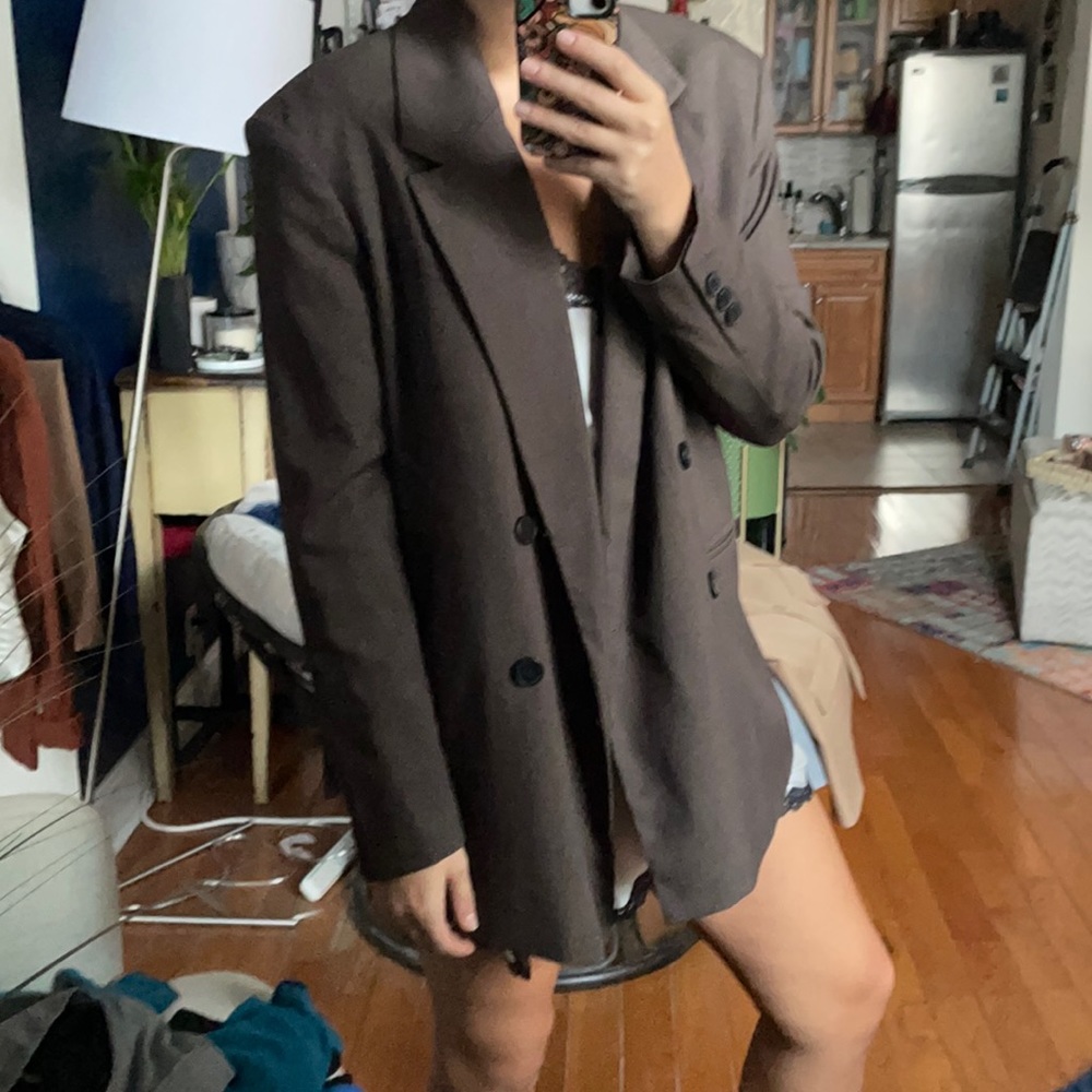 Bershka Brown boyfriend blazer - size small